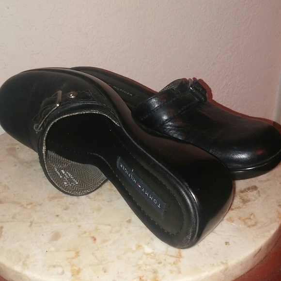 Tommy Hilfiger Black leather mules - Picture 3 of 4